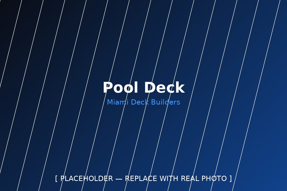 Custom pool deck built by Miami Deck Builders